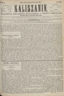 Kaliszanin : gazeta miasta Kalisza i jego okolic. R.4, № 68 (9 września 1873)