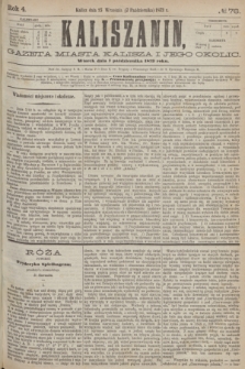 Kaliszanin : gazeta miasta Kalisza i jego okolic. R.4, № 76 (7 października 1873)