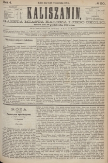 Kaliszanin : gazeta miasta Kalisza i jego okolic. R.4, № 80 (21 października 1873)