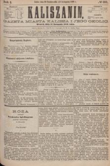 Kaliszanin : gazeta miasta Kalisza i jego okolic. R.4, № 86 (11 listopada 1873)