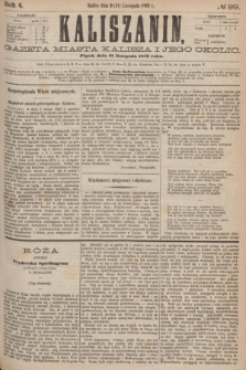 Kaliszanin : gazeta miasta Kalisza i jego okolic. R.4, № 89 (21 listopada 1873)