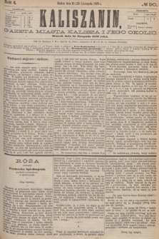Kaliszanin : gazeta miasta Kalisza i jego okolic. R.4, № 90 (25 listopada 1873)