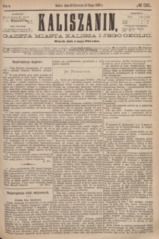 Kaliszanin : gazeta miasta Kalisza i jego okolic. R.6, № 35 (4 maja 1875)