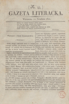 Gazeta Literacka. [T. II], nr 44 (10 grudnia 1822)