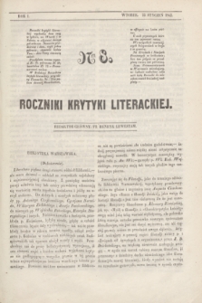 Roczniki Krytyki Literackiej. R.1, [T.1], Ner 8 (25 stycznia 1842)