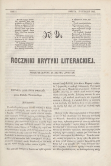 Roczniki Krytyki Literackiej. R.1, [T.1], Ner 9 (29 stycznia 1842)
