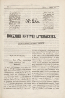 Roczniki Krytyki Literackiej. R.1, [T.1], Ner 18 (2 marca 1842)