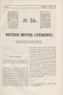 Roczniki Krytyki Literackiej. R.1, [T.1], Ner 34 (1 maja 1842)