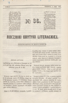 Roczniki Krytyki Literackiej. R.1, [T.1], Ner 36 (8 maja 1842)