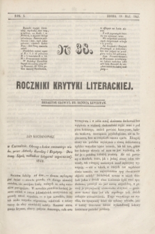 Roczniki Krytyki Literackiej. R.1, [T.1], Ner 38 (18 maja 1842)