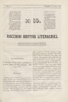 Roczniki Krytyki Literackiej. R.1, [T.1], Ner 39 (22 maja 1842)