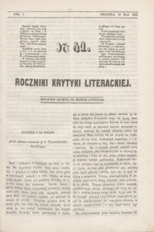 Roczniki Krytyki Literackiej. R.1, [T.1], Ner 41 (29 maja 1842)