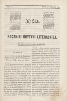 Roczniki Krytyki Literackiej. R.1, [T.1], Ner 50 (29 czerwca 1842)