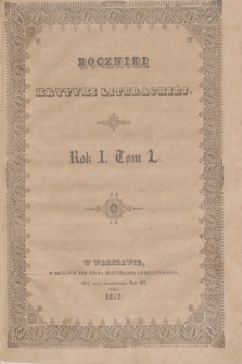 Roczniki Krytyki Literackiej. R.1, T.2, [Ner] 53 (3 lipca 1842)