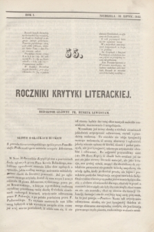 Roczniki Krytyki Literackiej. R.1, [T.2], [Ner] 55 (10 lipca 1842)