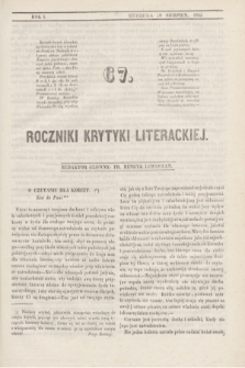 Roczniki Krytyki Literackiej. R.1, [T.2], [Ner] 67 (28 sierpnia 1842)