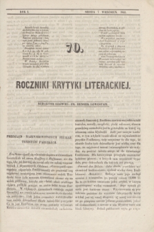 Roczniki Krytyki Literackiej. R.1, [T.2], [Ner] 70 (7 września 1842)