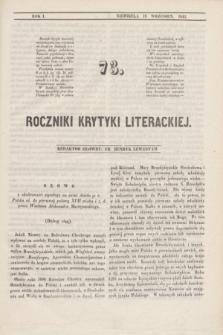 Roczniki Krytyki Literackiej. R.1, [T.2], [Ner] 73 (18 września 1842)