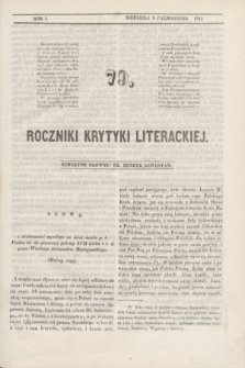 Roczniki Krytyki Literackiej. R.1, [T.2], [Ner] 79 (9 października 1842)