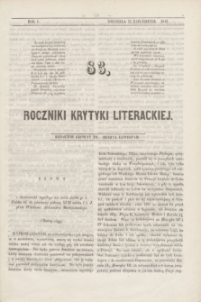 Roczniki Krytyki Literackiej. R.1, [T.2], [Ner] 83 (23 października 1842)