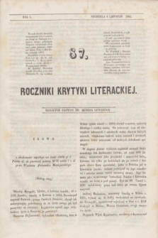 Roczniki Krytyki Literackiej. R.1, [T.2], [Ner] 87 (6 listopada 1842)