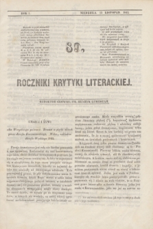 Roczniki Krytyki Literackiej. R.1, [T.2], [Ner] 89 (13 listopada 1842)