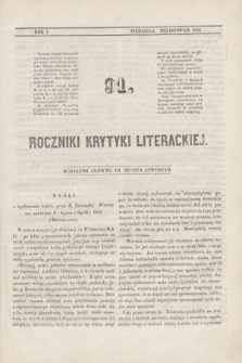 Roczniki Krytyki Literackiej. R.1, [T.2], [Ner] 91 (20 listopada 1842) + dod.