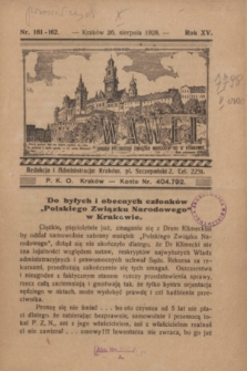 Wawel : organ Polskiego Związku Narodowego w Krakowie. R.15, nr 161/162 (26 sierpnia 1928)