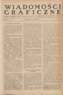 Wiadomości Graficzne : organ związku zawodowego drukarzy i pokrewnych zawodów w Polsce. R.21, nr 3 (1 lutego 1929)