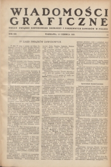 Wiadomości Graficzne : organ związku zawodowego drukarzy i pokrewnych zawodów w Polsce. R.21, nr 12 (15 czerwca 1929)