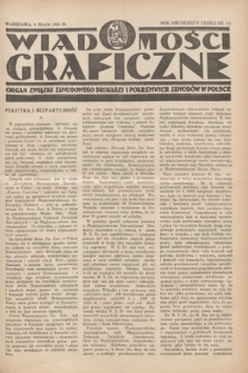 Wiadomości Graficzne : organ związku zawodowego drukarzy i pokrewnych zawodów w Polsce. R.23, nr 13 (5 maja 1931)