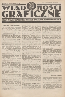 Wiadomości Graficzne : organ związku zawodowego drukarzy i pokrewnych zawodów w Polsce. R.23, nr 16 (5 czerwca 1931)