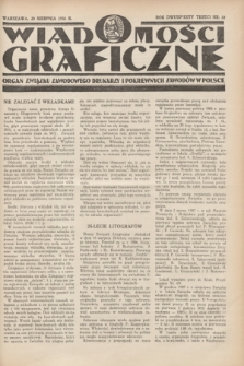 Wiadomości Graficzne : organ związku zawodowego drukarzy i pokrewnych zawodów w Polsce. R.23, nr 22 (20 sierpnia 1931)