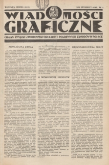 Wiadomości Graficzne : organ związku zawodowego drukarzy i pokrewnych zawodów w Polsce. R.28, nr 9 (sierpień 1935)