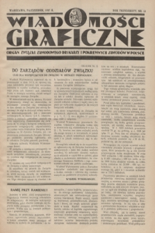 Wiadomości Graficzne : organ związku zawodowego drukarzy i pokrewnych zawodów w Polsce. R.30, nr 10 (październik 1937)