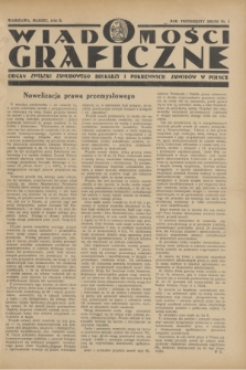 Wiadomości Graficzne : organ związku zawodowego drukarzy i pokrewnych zawodów w Polsce. R.32, nr 3 (marzec 1938)