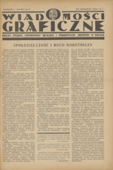 Wiadomości Graficzne : organ związku zawodowego drukarzy i pokrewnych zawodów w Polsce. R.33, nr 7 (1 czerwca 1939)