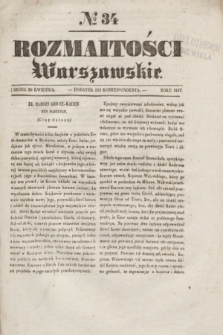 Rozmaitości Warszawskie : dodatek do Korrespondenta. 1837, № 34 (26 kwietnia)