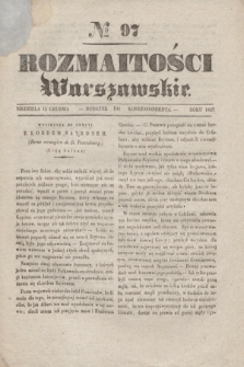 Rozmaitości Warszawskie : dodatek do Korrespondenta. 1837, № 97 (15 grudnia)