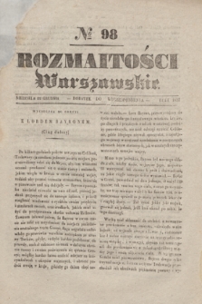 Rozmaitości Warszawskie : dodatek do Korrespondenta. 1837, № 98 (22 grudnia)