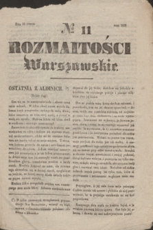 Rozmaitości Warszawskie. 1838, № 11 (10 lutego)