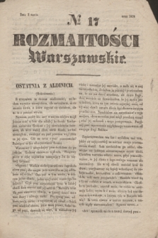 Rozmaitości Warszawskie. 1838, № 17 (3 marca)