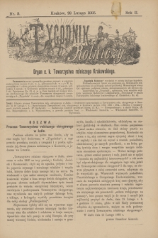 Tygodnik Rolniczy : Organ c. k. Towarzystwa rolniczego Krakowskiego. R.2, nr 9 (28 lutego 1885)