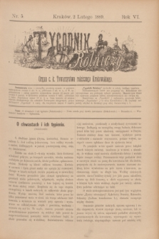 Tygodnik Rolniczy : Organ c. k. Towarzystwa rolniczego Krakowskiego. R.6, nr 5 (2 lutego 1889)