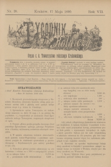 Tygodnik Rolniczy : Organ c. k. Towarzystwa rolniczego Krakowskiego. R.7, nr 20 (17 maja 1890)