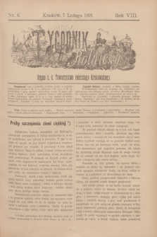 Tygodnik Rolniczy : Organ c. k. Towarzystwa rolniczego Krakowskiego. R.8, nr 6 (7 lutego 1891)
