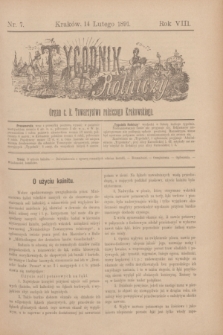 Tygodnik Rolniczy : Organ c. k. Towarzystwa rolniczego Krakowskiego. R.8, nr 7 (14 lutego 1891)