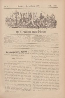 Tygodnik Rolniczy : Organ c. k. Towarzystwa rolniczego Krakowskiego. R.8, nr 9 (28 lutego 1891)