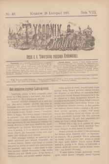 Tygodnik Rolniczy : Organ c. k. Towarzystwa rolniczego Krakowskiego. R.8, nr 48 (28 listopad 1891)