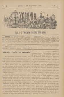 Tygodnik Rolniczy : Organ c. k. Towarzystwa rolniczego Krakowskiego. R.10, nr 4 (28 stycznia 1893)